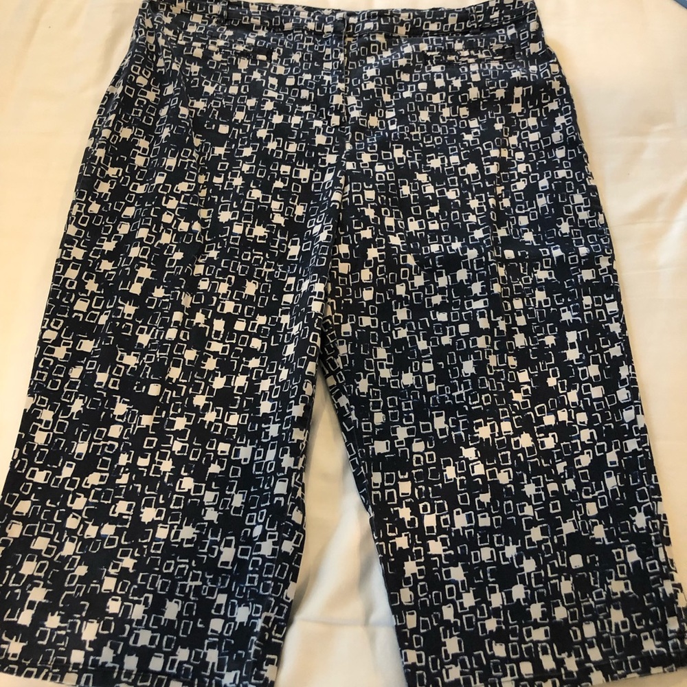 Blue Patterned Capris